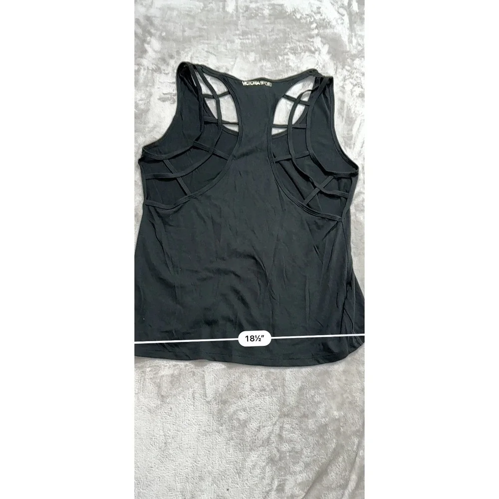 Victoria Sport Racerback Tank Womens Size Medium Black Active‎ Wear Exercise NWT